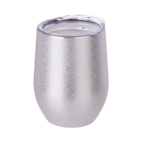 Mok voor glühwein 360 ml voor sublimatie - zilver glitter