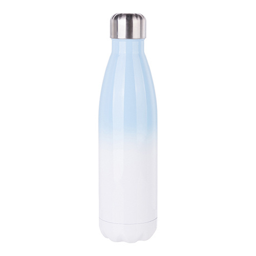 Bidon – bouteille pour boissons 500 ml pour sublimation - blanc-bleu