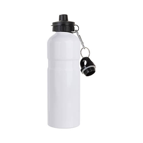 750 ml ceļojuma pudele ar diviem vāciņiem sublimācijai - balta