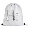 36 x 45 cm back sack with sequins for sublimation printing – white