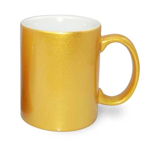 Taza Metálica 330 ml Oro Sublimación Transferencia Térmica