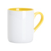 Taza de sublimación de 325 ml - con interior y asa amarillos