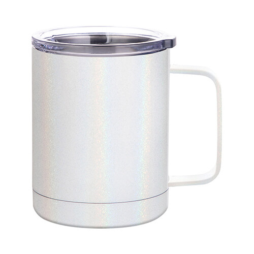 Hrnček na kávu 300 ml na sublimáciu - dúhovo biely
