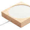 Square wooden base for LED lamp