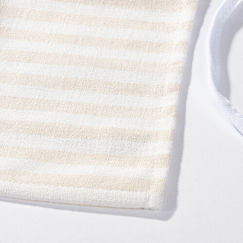 Canvas sublimation apron - cream with yellow stripes