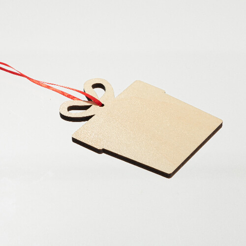 Wooden Christmas tree pendant for sublimation - gift