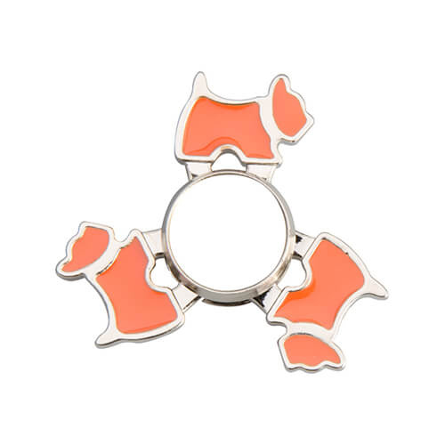 Kovový spinner na sublimáciu - Pes - oranžový