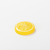 Artificial lemon slice with yellow peel
