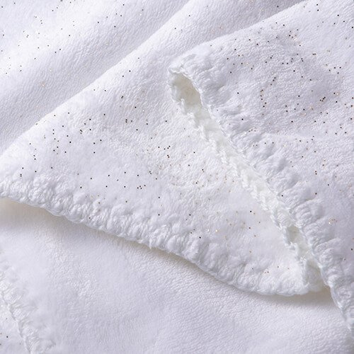 Minky blanket with Sherpa lining for sublimation - gold glitter