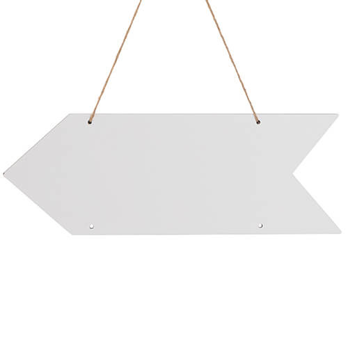 Plaque de porte MDF pour sublimation - flèche