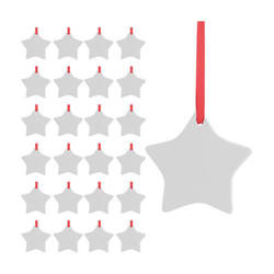 A set of 25 star-shaped ceramic hangers for sublimation printing.