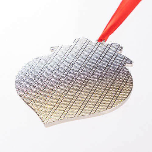 Etichetă metalică pentru pom de Crăciun pentru sublimare - ovală