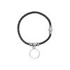 Bracelet tressé en cuir avec un pendentif pour sublimation - noir