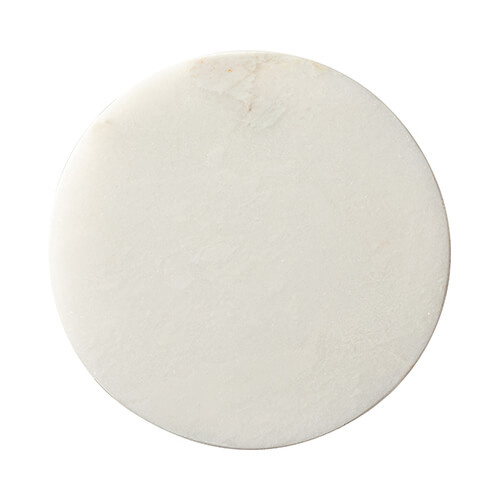 Coaster, Ø 10 cm, made of white marble and cork for sublimation - circle