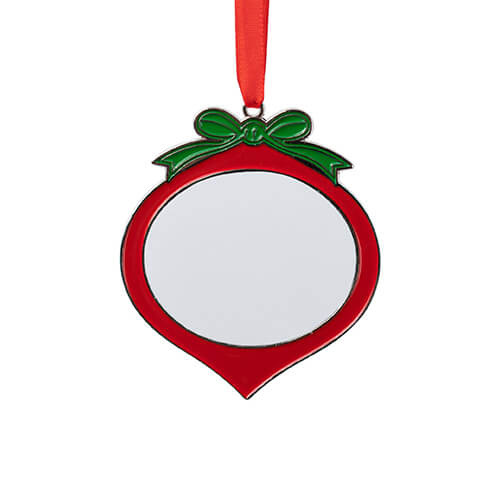 Metalen kerstboomlabel voor sublimatie - ovaal