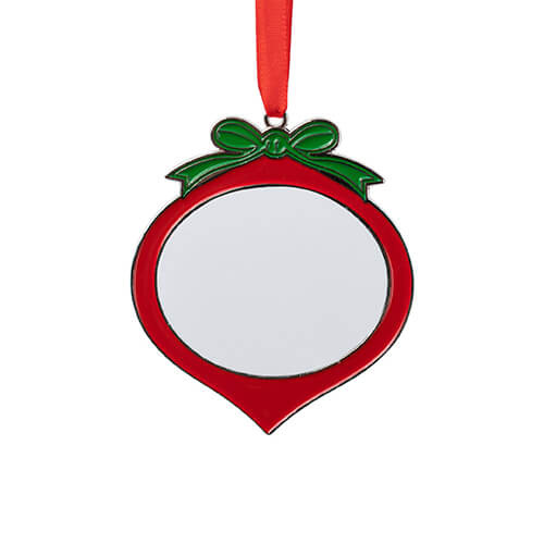 Pendentif sapin de Noël en métal pour sublimation - ovale