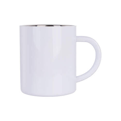 Mug 300 ml en acier inoxydable Sublimation Transfert Thermique - blanc