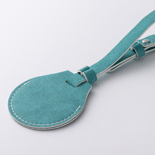 Etiquette bagage en cuir / Pochette AirTag pour sublimation - vert