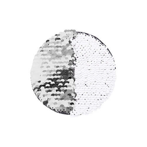 Les paillettes bicolores pour la sublimation et l'application sur les textiles - cercle argenté Ø 10
