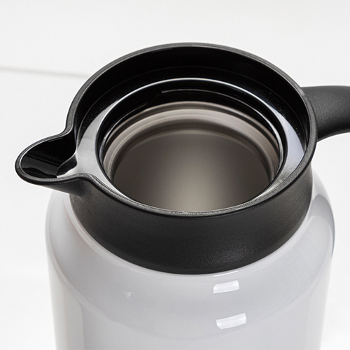 Nerūsējošā tērauda kafijas kanna 1500 ml sublimācijai - balta