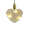 Plastic bauble glowing with warm light - heart for sublimation