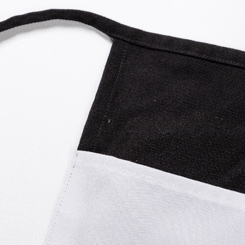 Tablier noir avec trois poches pour adultes pour sublimation