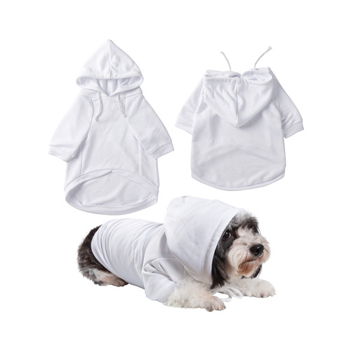Sæt med 2 hætteklædte hundesweatshirts til tryk