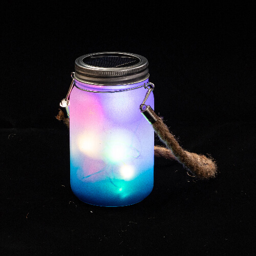 450 ml lantern with a string handle - light blue gradient
