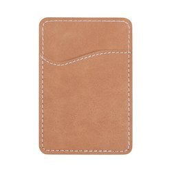 Leather credit card holder for sublimation smartphone - Brown