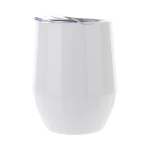 360 ml muki glögille sublimaatiota varten - valkoinen, kuusikulmainen muotoilu