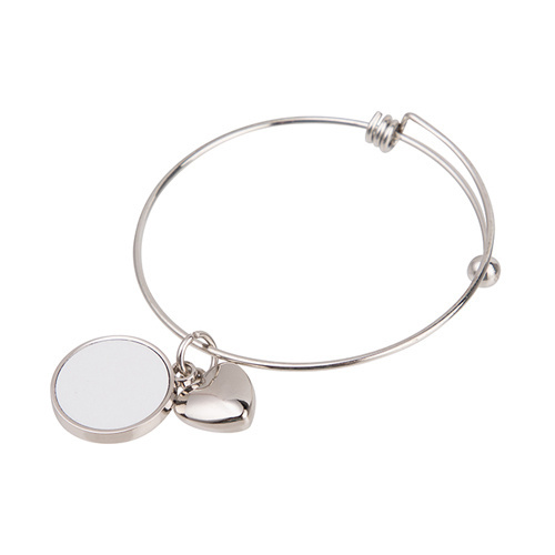Bracelet with a boule, hearth, circle locket for sublimation printing