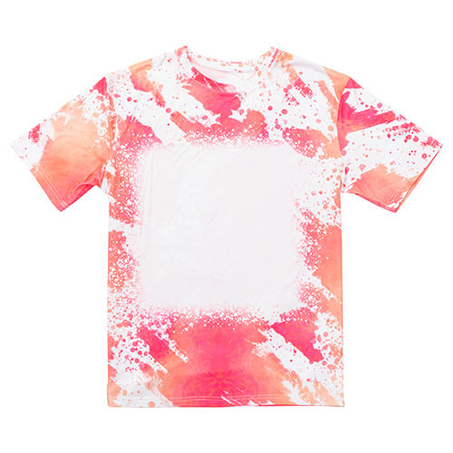 T-Shirt Cotton-Like Bleached Leopard Dreamy Pink for sublimation