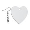 Pendientes fabricados en MDF para sublimación - corazón