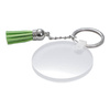 Acrylic keychain for sublimation - circle with green tassels