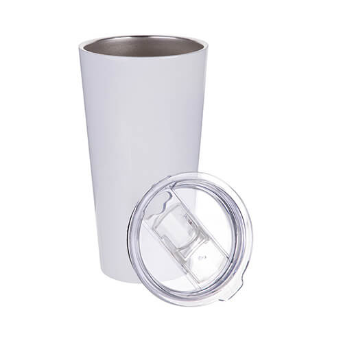 480 ml stainless steel mug for sublimation - white with a closed drinking hole