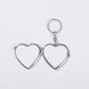 Keyring with a lockable sublimation mirror - heart