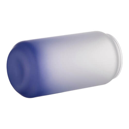 Verre dépoli pour sublimation 550 ml - dégradé bleu marine