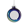 Plastic transparent Christmas tree bauble ∅ 8 for sublimation - blue