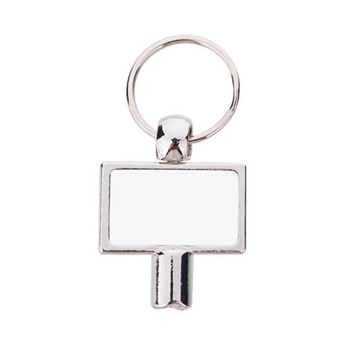 Szublimációs négyzet alakú kulcstartó - téglalap alakú