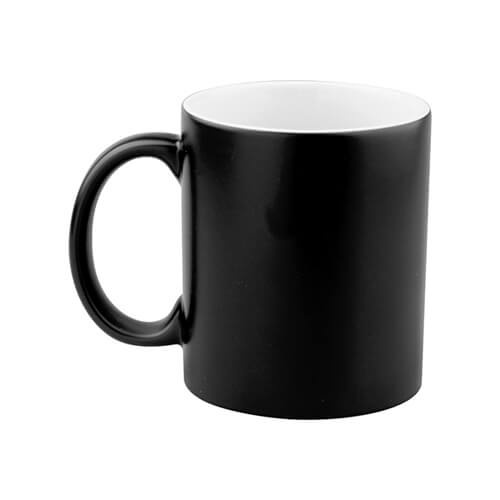 Taza mágica 330 ml negro mate sublimación transferencia térmica