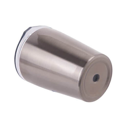 Metalna šalica za mlijeko od 240 ml s poklopcem za sublimaciju - srebrna