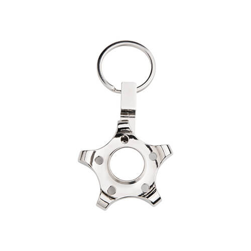 Metalni privjesak za ključeve - spinner za sublimaciju - Pentagonal Gear