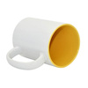 Mug blanc MAX A+ 450 ml avec intérieur jaune Sublimation Transfert Thermique