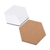Coaster made of MDF and cork for sublimation - hexagon