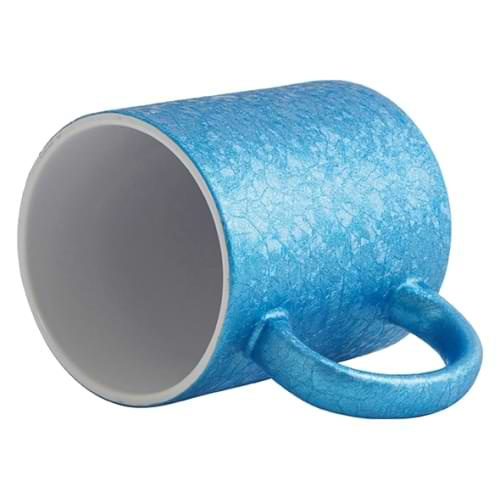 Mug 325 ml with cracked surface effect for sublimation - blue