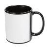 Black mug 330 ml with a white frame for sublimation