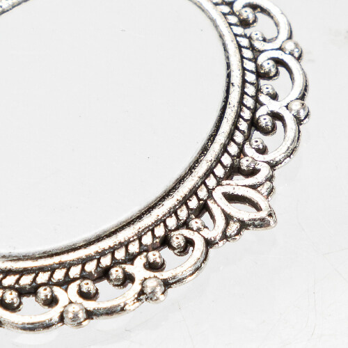 Broche ovale triple - épingle de sûreté avec pendentif pompon pour sublimation