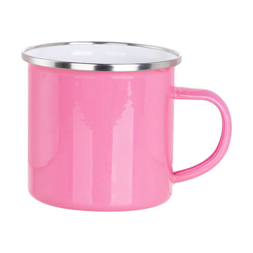 Taza de metal para sublimación 360 ml - rosa oscuro