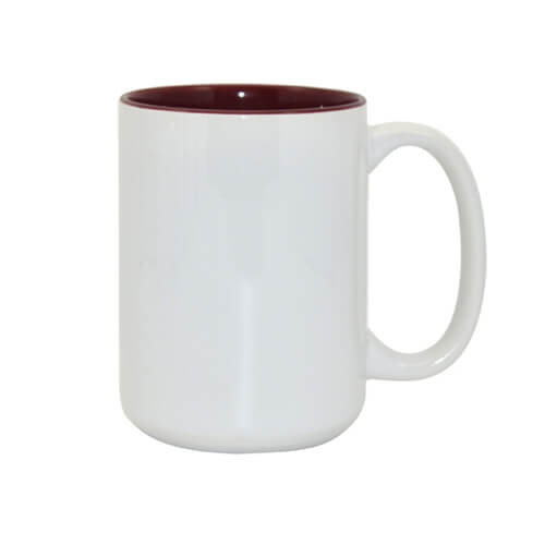 MAX A+ vrč 450 ml z bordo notranjostjo Sublimacija Termični prenos