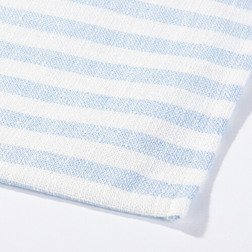 Canvas table mat 45 x 40 cm cream with blue stripes for sublimation